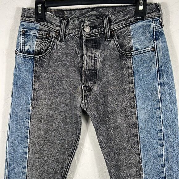 🔥🔥 Vintage 90s Levi’s 501 Denim Black/Blue Jeans Mens Sz 30x30 - GOOD Conditio - Picture 2 of 14